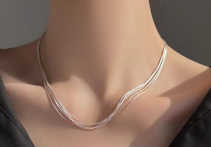 Multi-layer Small Snake Bone Necklace Simple Special-interest Design Cold Style Temperament Clavicle Chain