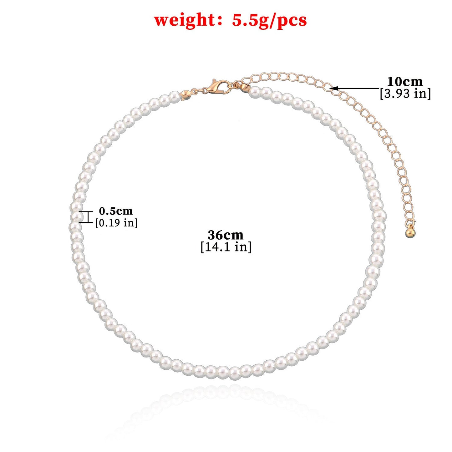 Simple Graceful Bright Pearl Necklace Women