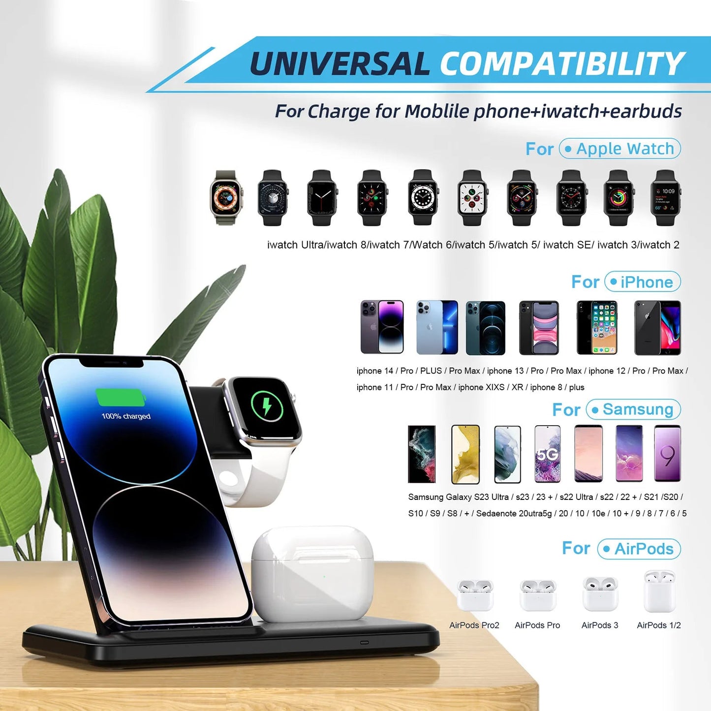 3 in 1 Wireless Charger Stand