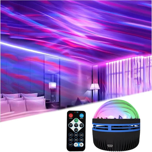 LED Starry Northern Projector Light , 14 Lighting Effect With Remote Control